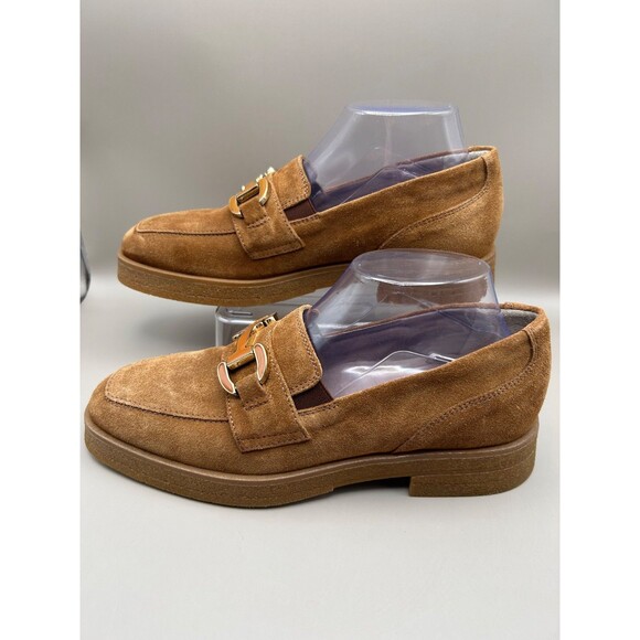 Ron White Hoda Women's Suede, Loafers HorseBit Buckle Cognac Size 40 (9) - Picture 4 of 12